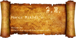 Harcz Miklós névjegykártya